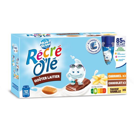 GOUTER LAITIER CHOCO,  VANILLE, CARAMEL 12X85G 1020 G