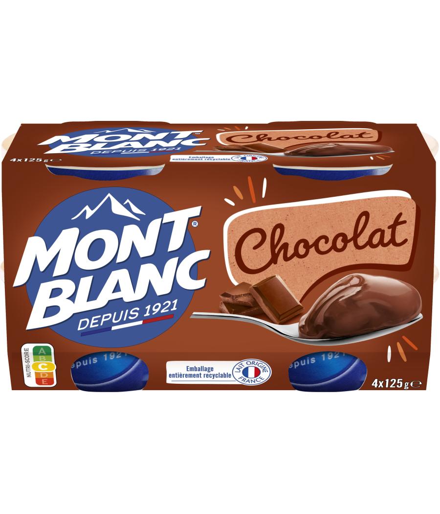 CREME DESSERT COUPELLES CHOCOLAT MONT BLANC 4 X 125G CREME DESSERT COUPELLES CHOCOLAT MONT BLANC 4 X 125G