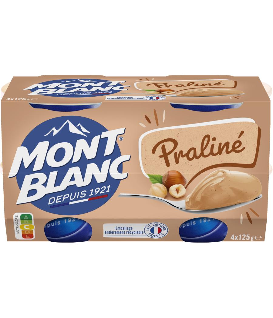 CREME DESSERT COUPELLES PRALINE MONT BLANC 4 X 125G CREME DESSERT COUPELLES PRALINE MONT BLANC 4 X 125G