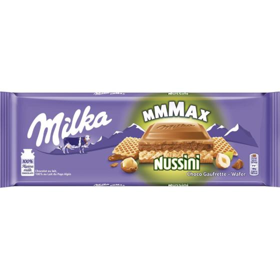 CHOCOLAT MILKA AU LAIT MMMAX NUSSINI 300G