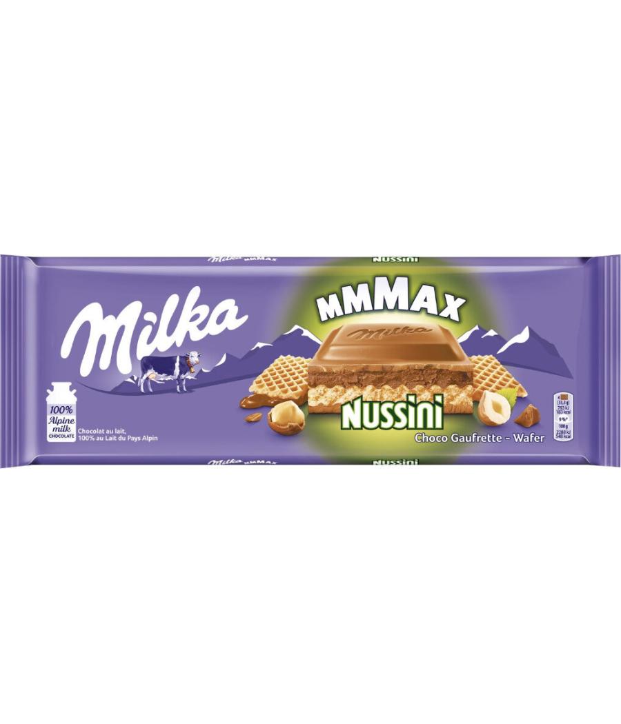 CHOCOLAT MILKA AU LAIT MMMAX NUSSINI 300G CHOCOLAT MILKA AU LAIT MMMAX NUSSINI 300G