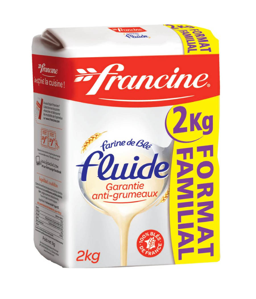 FARINE DE BLE FLUIDE FRANCINE 2KG FARINE DE BLE FLUIDE FRANCINE 2KG
