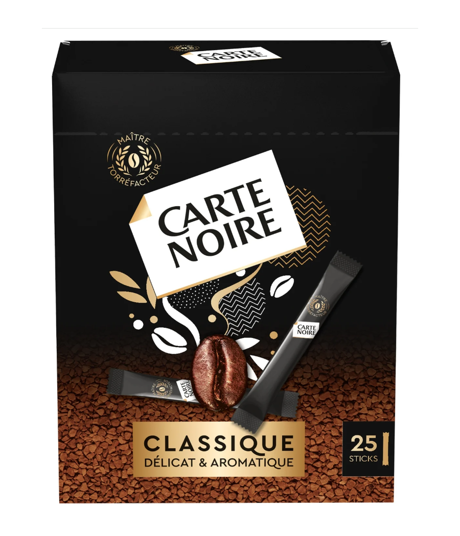 CAFE CLASSIQUE CARTE NOIRE 45G 25 STICKS CAFE CLASSIQUE CARTE NOIRE 45G 25 STICKS