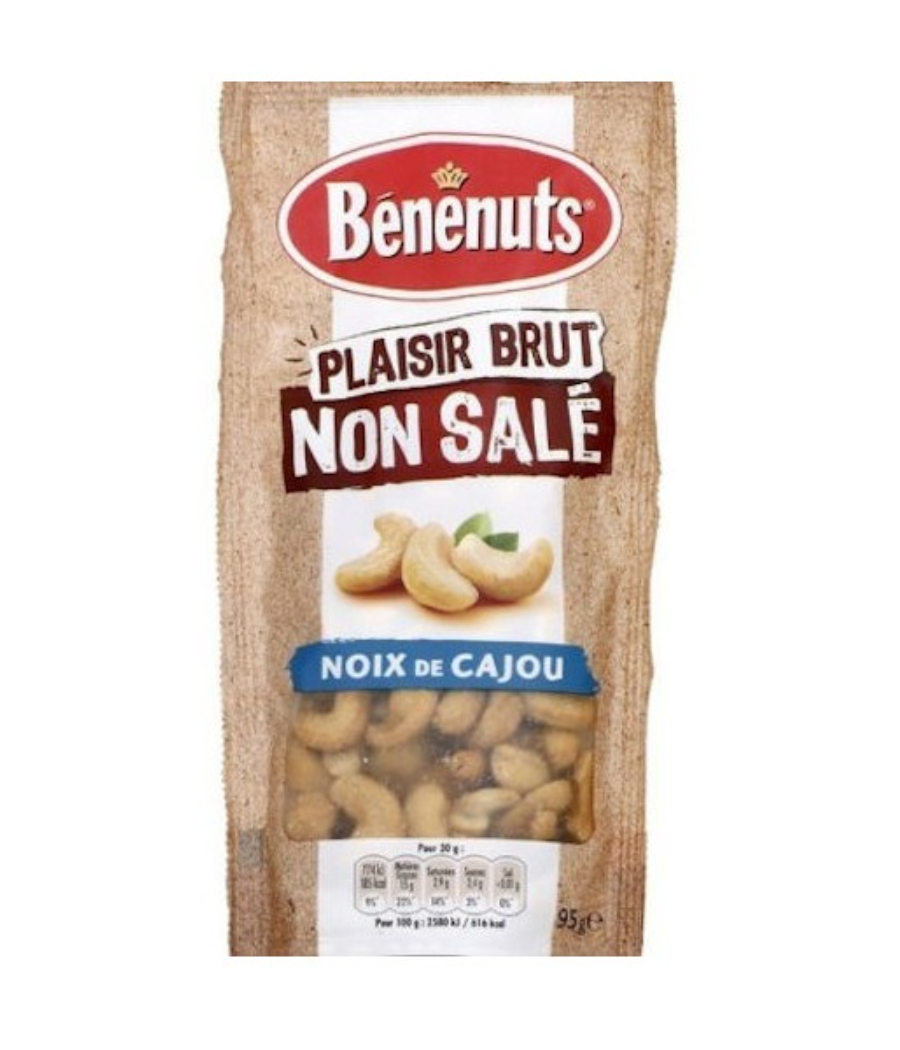 NOIX DE CAJOU BENENUTS PLAISIR BRUT NON SALE 95G NOIX DE CAJOU BENENUTS PLAISIR BRUT NON SALE 95G