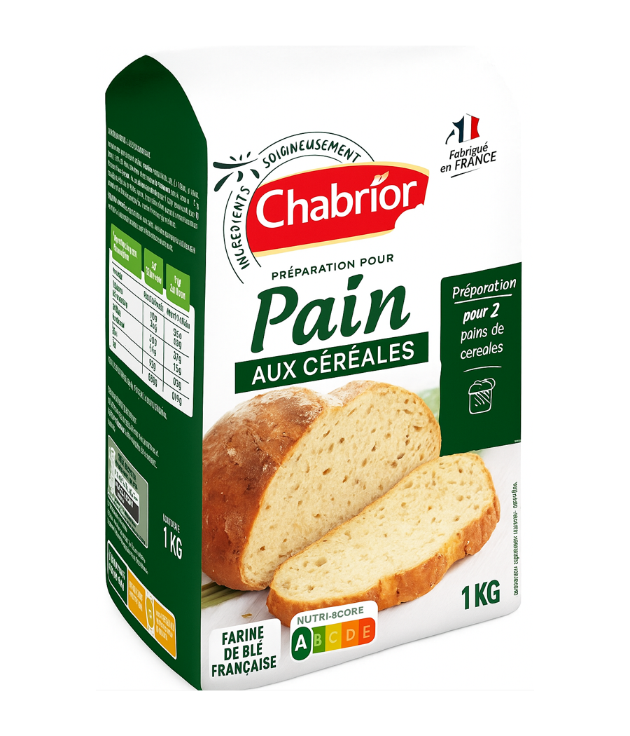 PREPARATION POUR PAIN AUX CEREALES CHABRIOR 1KG PREPARATION POUR PAIN AUX CEREALES CHABRIOR 1KG