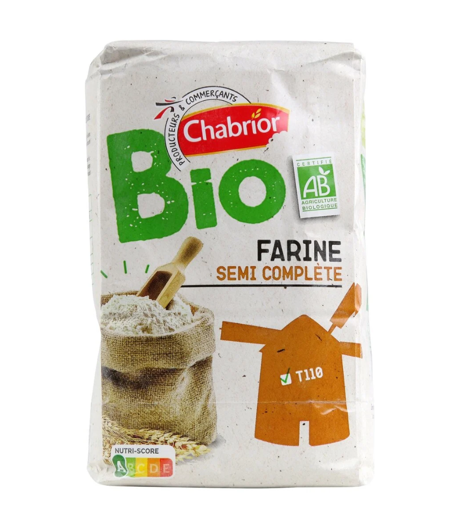 FARINE SEMI COMPLETE BIO T110 CHABRIOR 1KG FARINE SEMI COMPLETE BIO T110 CHABRIOR 1KG