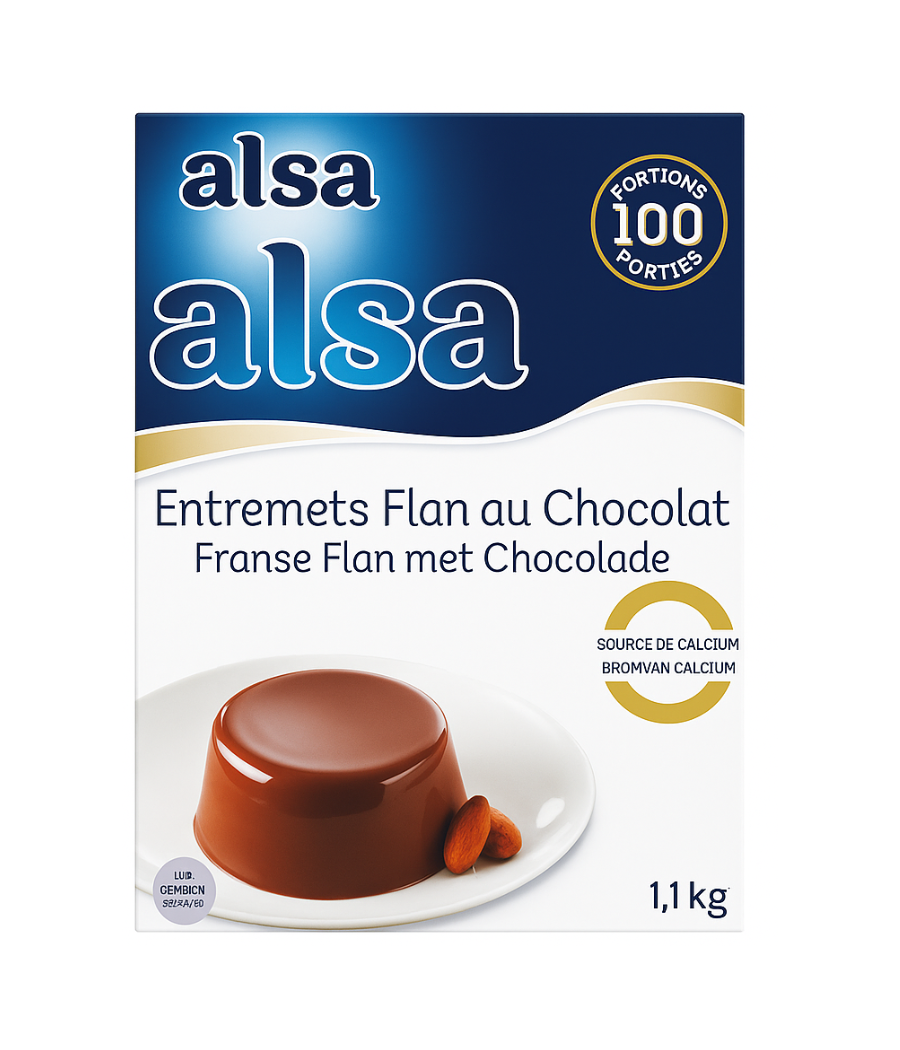 ENTREMETS FLAN AU CHOCOLAT ALSA 1.1KG ENTREMETS FLAN AU CHOCOLAT ALSA 1.1KG