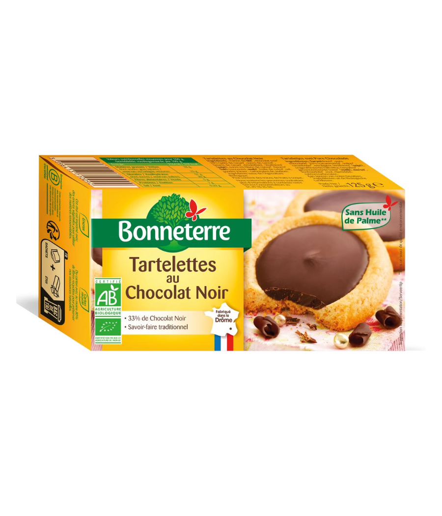 TARTELETTE AU CHOCOLAT NOIR 125G TARTELETTE AU CHOCOLAT NOIR 125G