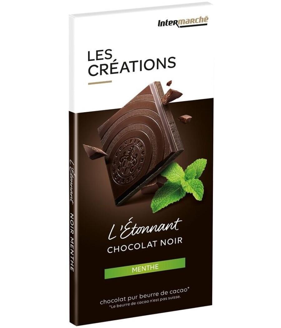 CHOCOLAT LES CREATIONS TABLETTE DEGUSTATION CHOCOLAT NOIR MENTHE 100G CHOCOLAT LES CREATIONS TABLETTE DEGUSTATION CHOCOLAT NOIR MENTHE 100G