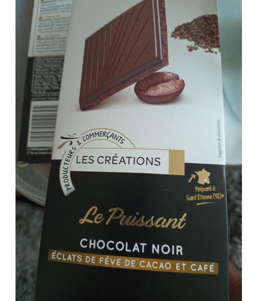 CHOCOLAT LES CREATIONS IVORIA TABLETTE DEGUSTATION CHOCOLAT NOIR ECLATS DE FEVES DE CACAO & CAFE 100G CHOCOLAT LES CREATIONS IVORIA TABLETTE DEGUSTATION CHOCOLAT NOIR ECLATS DE FEVES DE CACAO & CAFE 100G