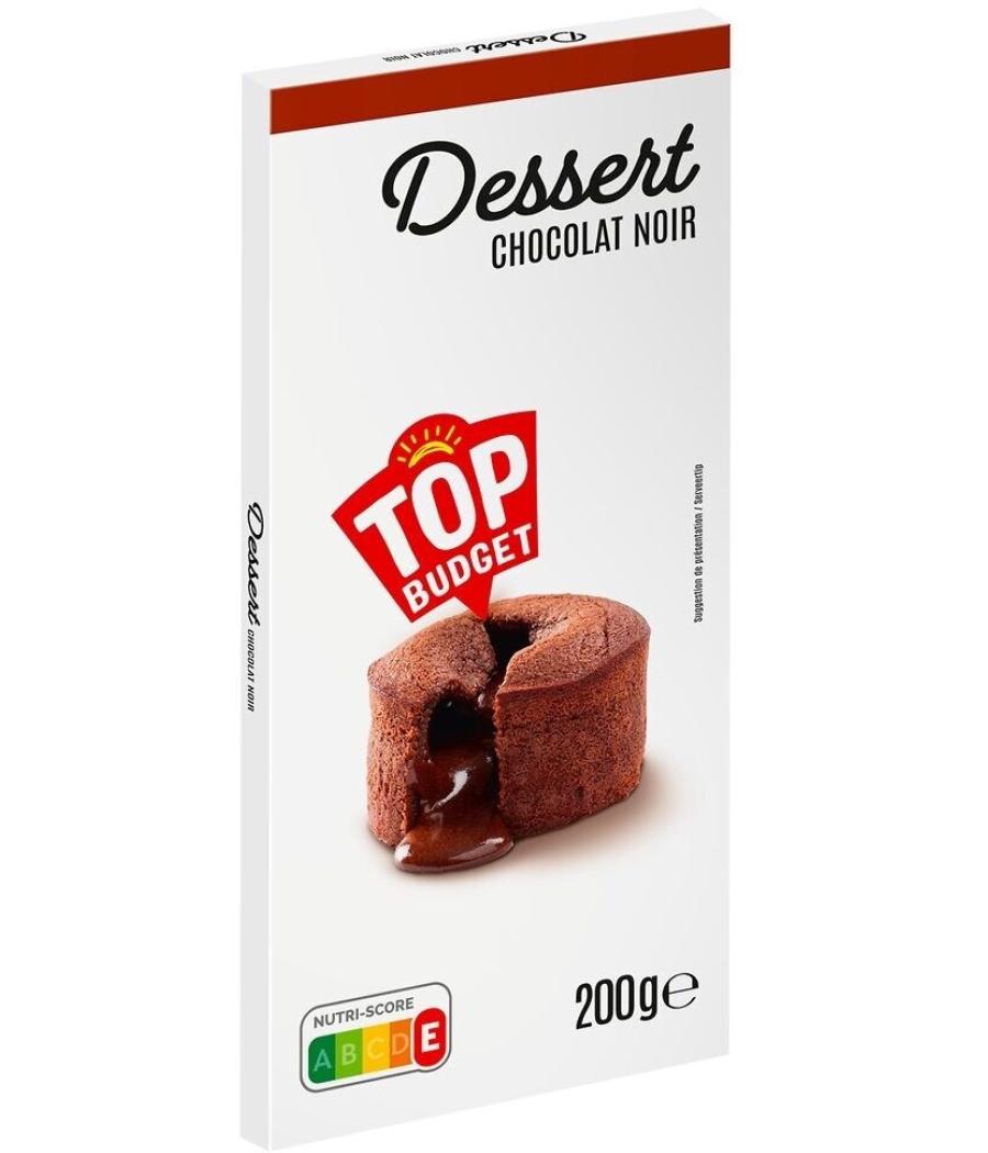 CHOCOLAT TOP BUDGET TABLETTE DESSERT CHOCOLAT NOIR - 200G CHOCOLAT TOP BUDGET TABLETTE DESSERT CHOCOLAT NOIR - 200G