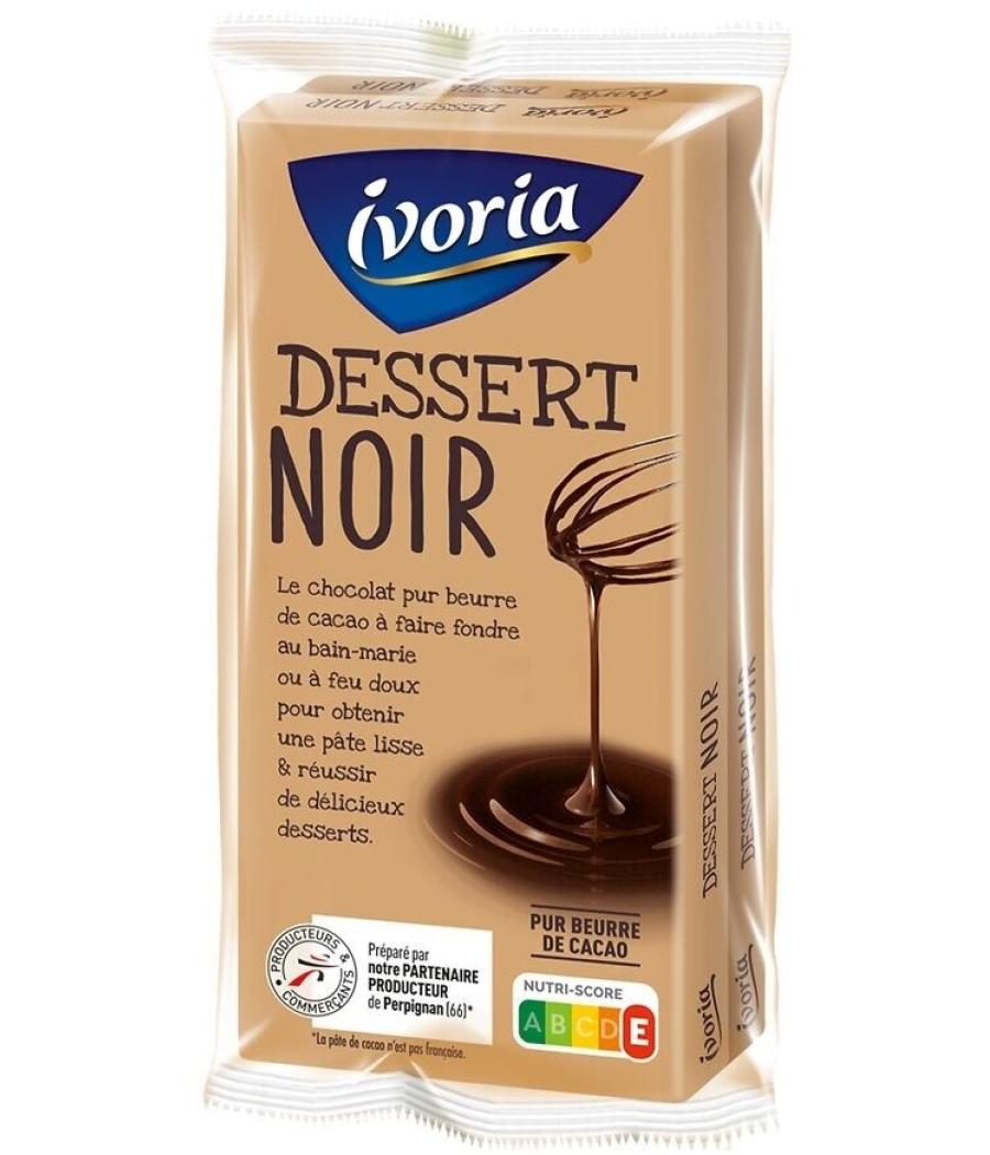 CHOCOLAT IVORIA TABLETTE DESSERT CHOCOLAT NOIR 400G 2X200G CHOCOLAT IVORIA TABLETTE DESSERT CHOCOLAT NOIR 400G 2X200G