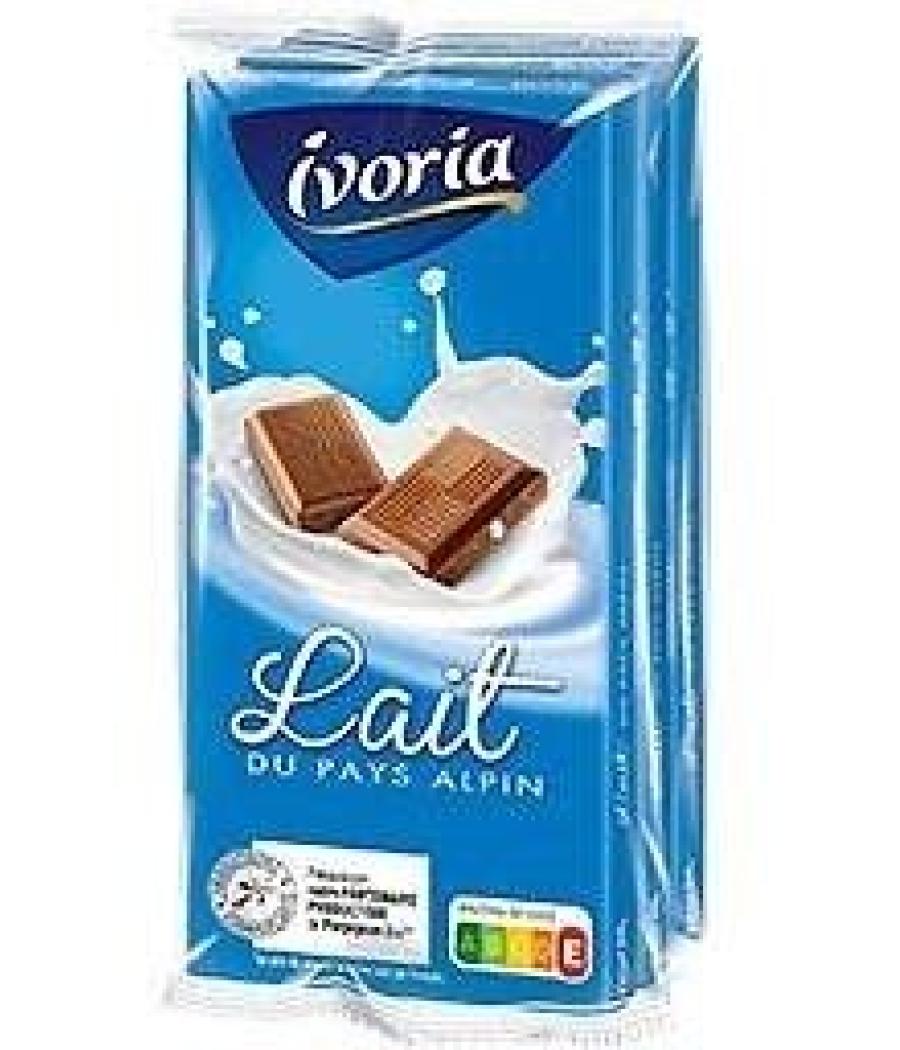 TABLETTE DE CHOCOLAT AU LAIT DU PAYS ALPIN IVORIA X3 300G TABLETTE DE CHOCOLAT AU LAIT DU PAYS ALPIN IVORIA X3 300G