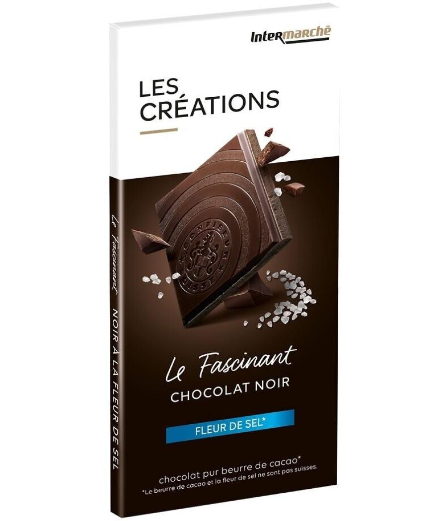 TABLETTE DE CHOCOLAT NOIR FLEUR DE SEL LE FASCINANT LES CREATIONS 100G TABLETTE DE CHOCOLAT NOIR FLEUR DE SEL LE FASCINANT LES CREATIONS 100G