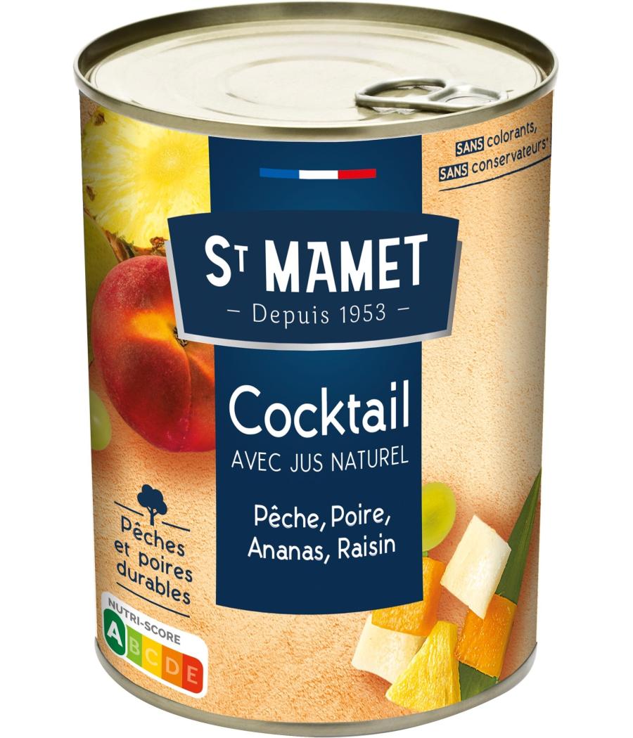 COCKTAIL DE FRUITS AVEC JUS NATUREL PECHE, POIRE, ANANAS, RAISIN ST MAMET 425G COCKTAIL DE FRUITS AVEC JUS NATUREL PECHE, POIRE, ANANAS, RAISIN ST MAMET 425G