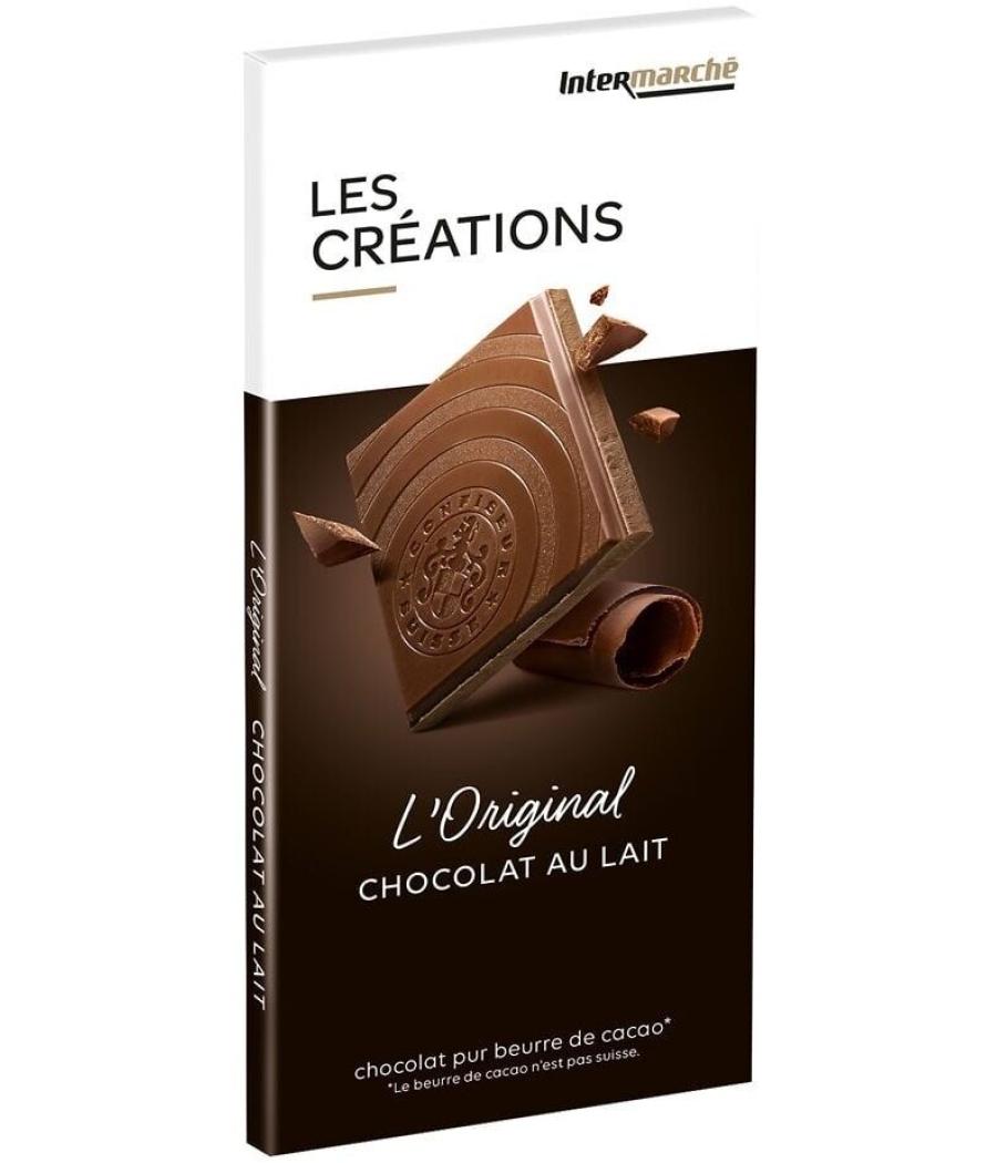 TABLETTE DE CHOCOLAT AU LAIT L'ORIGINALE LES CREATIONS 100G TABLETTE DE CHOCOLAT AU LAIT L'ORIGINALE LES CREATIONS 100G