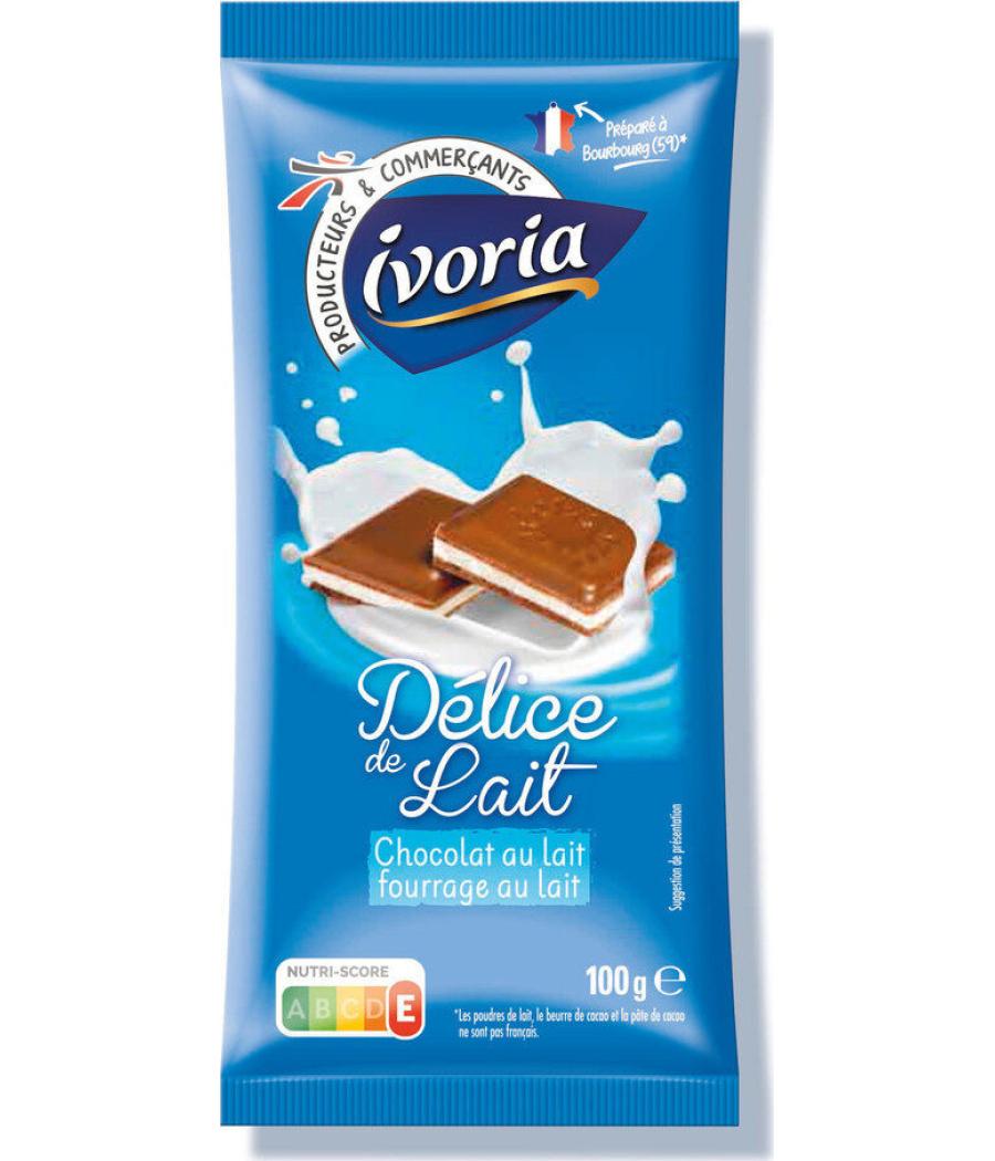 TABLETTE FAMILIALE CHOCOLAT AU LAIT FOURRAGE AU LAIT IVORIA 200G TABLETTE FAMILIALE CHOCOLAT AU LAIT FOURRAGE AU LAIT IVORIA 200G