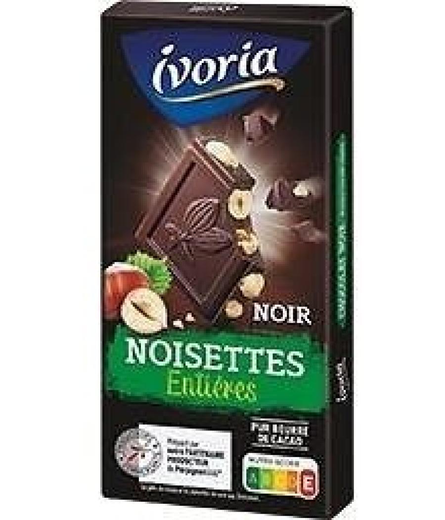 TABLETTE BLOC CHOCOLAT NOIR AUX NOISETTES ENTIERES 200G TABLETTE BLOC CHOCOLAT NOIR AUX NOISETTES ENTIERES 200G