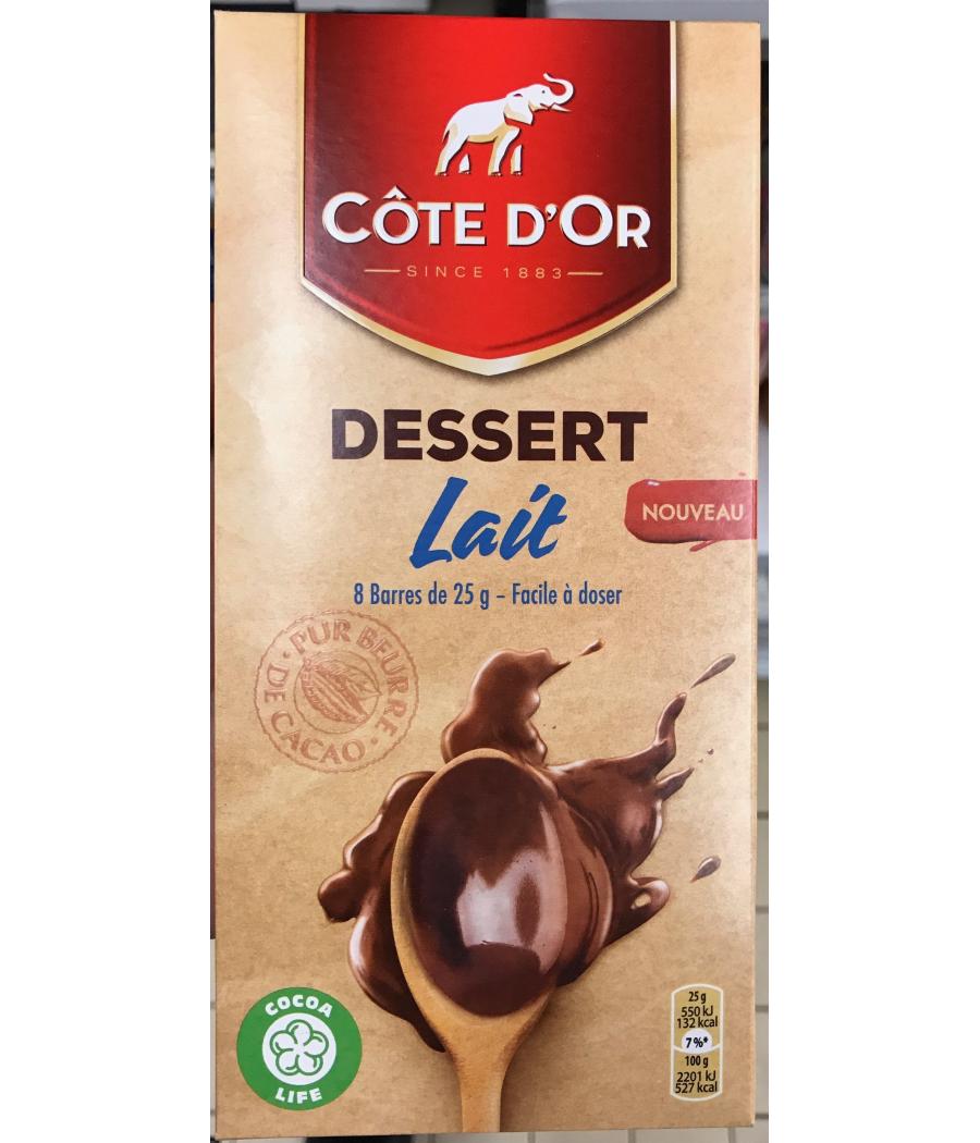 CHOCOLAT AU  LAIT COTE D'OR  200G CHOCOLAT AU  LAIT COTE D'OR  200G