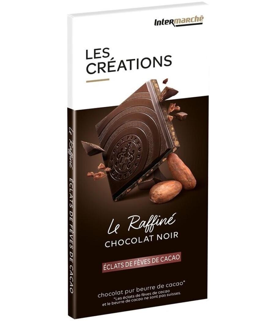 TABLETTE   CHOCOLAT NOIR AUX ECLATS DE FEVES DE CACAO INTERMARCHE  100G TABLETTE   CHOCOLAT NOIR AUX ECLATS DE FEVES DE CACAO INTERMARCHE  100G