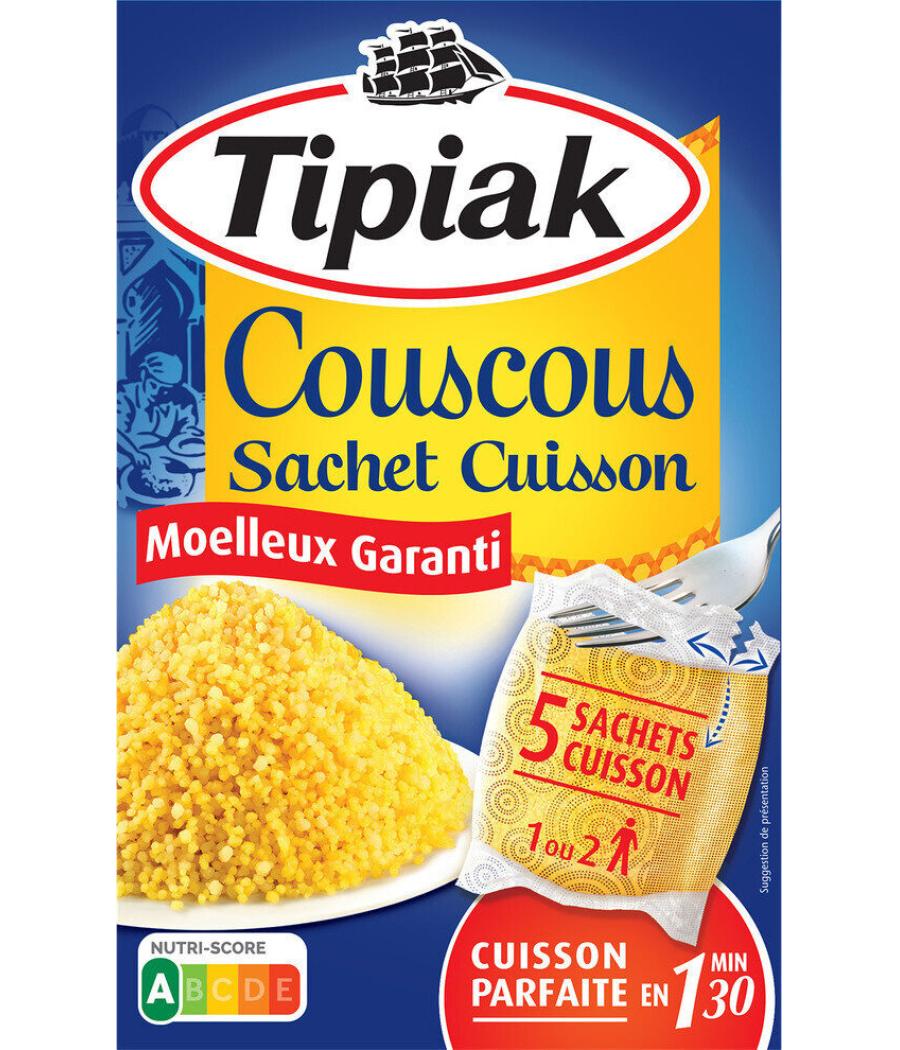 COUSCOUS SACHET CUISSON TIPIAK 5 SACHETS DE 100G COUSCOUS SACHET CUISSON TIPIAK 5 SACHETS DE 100G