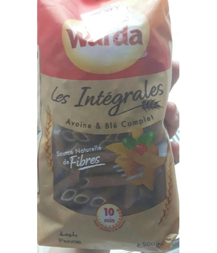 PATES PENNE AVOINE ET BLE COMPLET LES INTEGRALES WARDA 500G PATES PENNE AVOINE ET BLE COMPLET LES INTEGRALES WARDA 500G