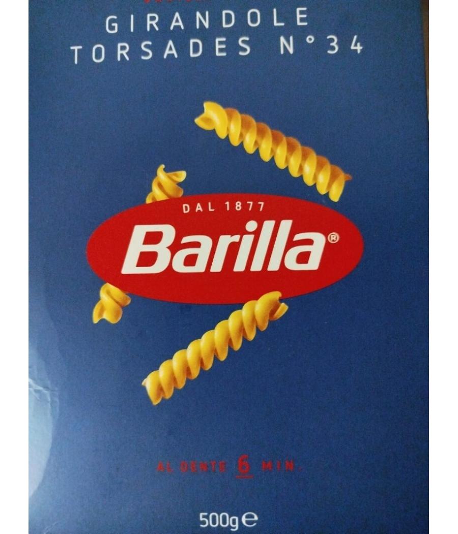 PATES TORSADES BARILLA 500G PATES TORSADES BARILLA 500G