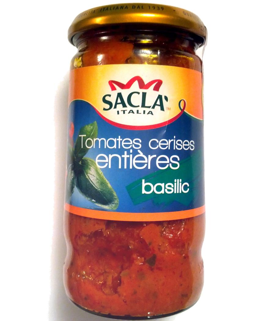 SAUCE TOMATES CERISES ENTIERES BASILIC 345G SAUCE TOMATES CERISES ENTIERES BASILIC 345G