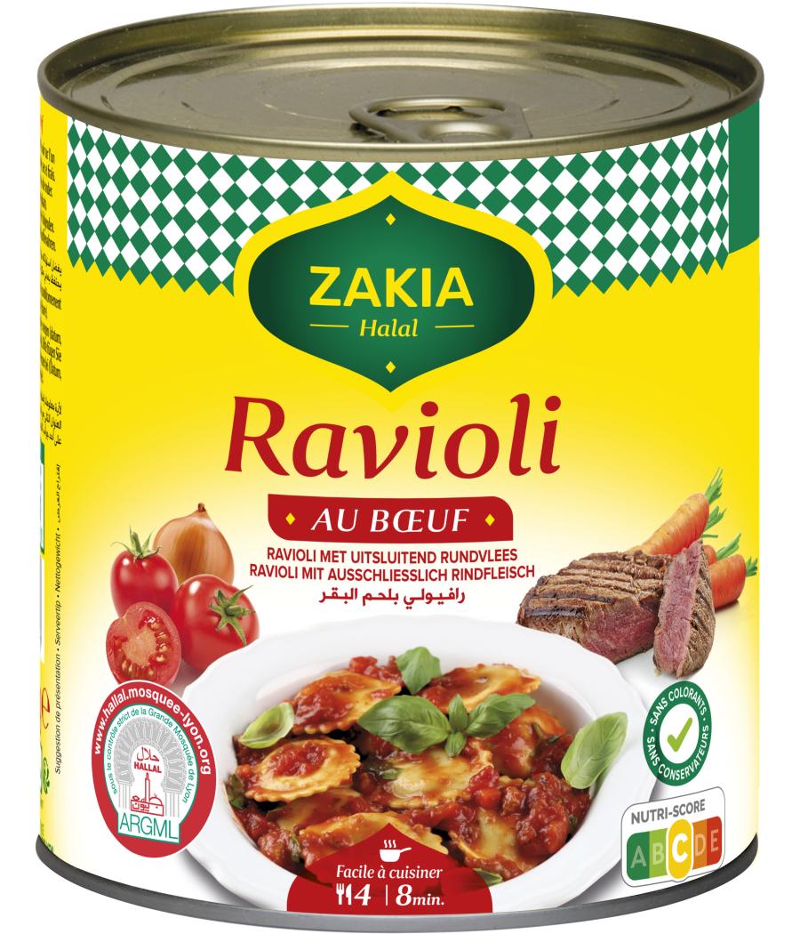 RAVIOLI BOEUF HALAL ZAKIA 800G RAVIOLI BOEUF HALAL ZAKIA 800G