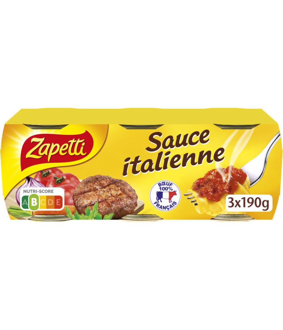 SAUCE ITALIENNE A LA VIANDE ROTIE 3 X 190 G SAUCE ITALIENNE A LA VIANDE ROTIE 3 X 190 G