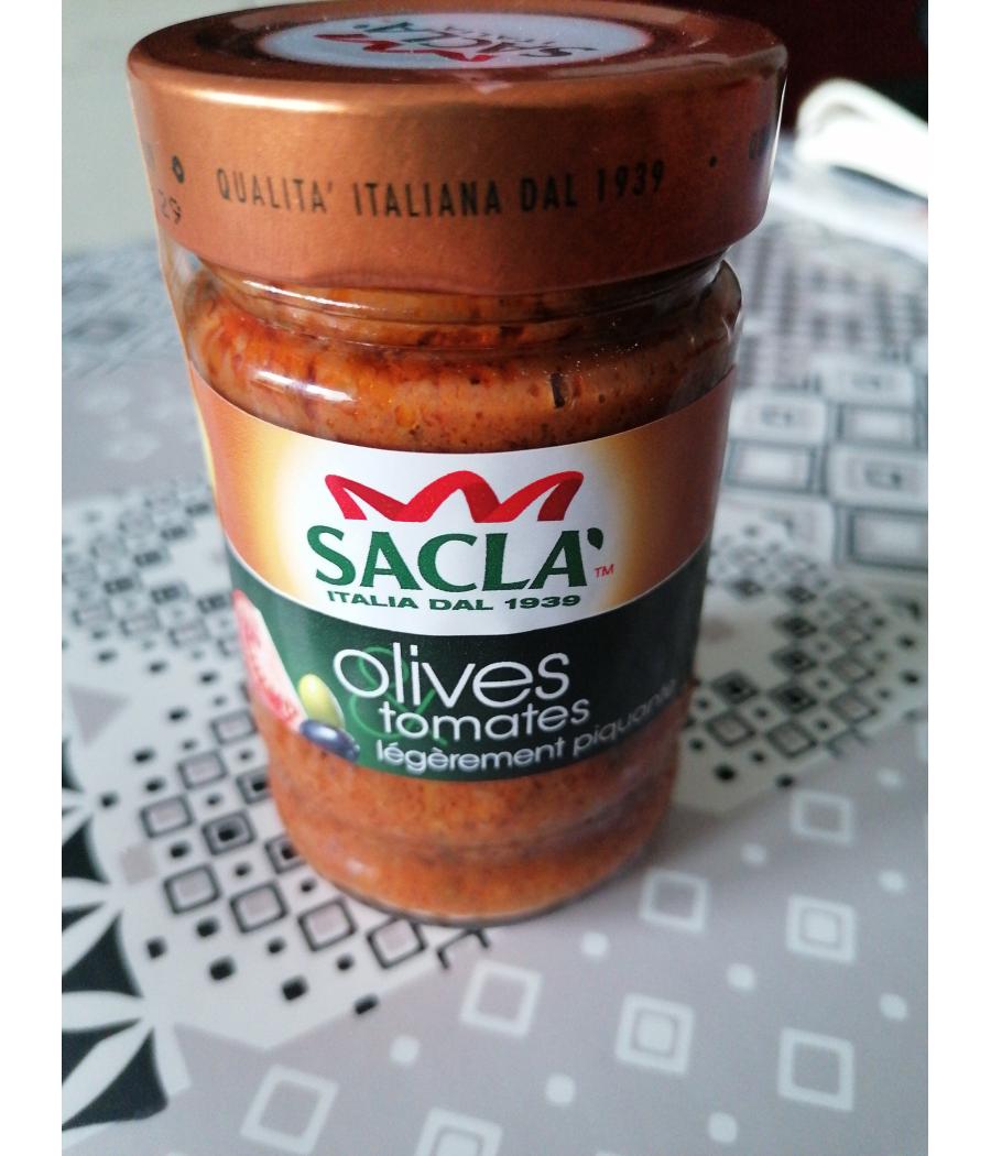 SAUCE AUX OLIVES ET TOMATES SACLA 190 G SAUCE AUX OLIVES ET TOMATES SACLA 190 G