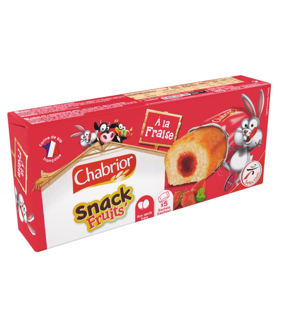 GATEAUX FOURRES A LA FRAISE CHABRIOR 150G GATEAUX FOURRES A LA FRAISE CHABRIOR 150G