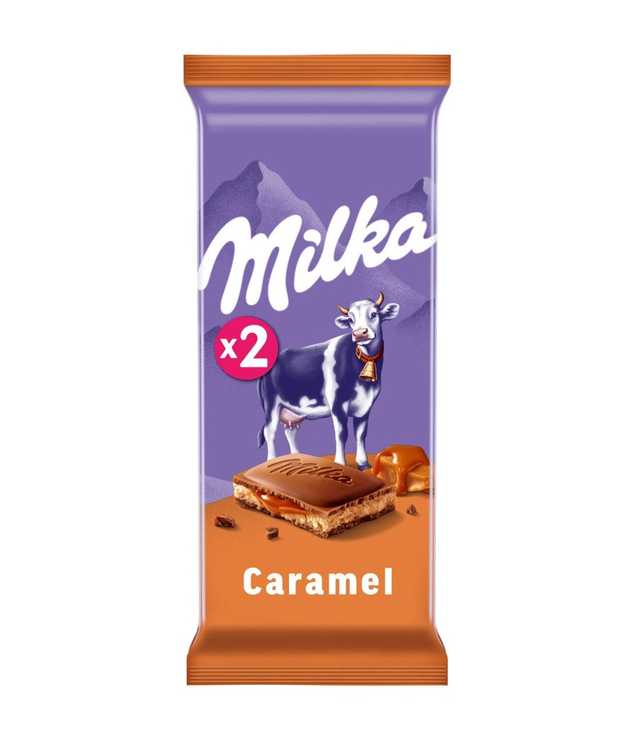 TABLETTE DE CHOCOLAT CARAMEL MILKA X2 200G TABLETTE DE CHOCOLAT CARAMEL MILKA X2 200G