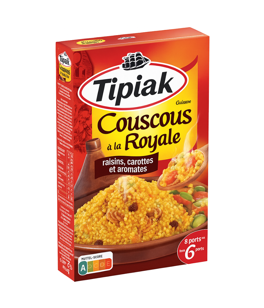 COUSCOUS A LA ROYALE TIPIAK 2 X 165G COUSCOUS A LA ROYALE TIPIAK 2 X 165G