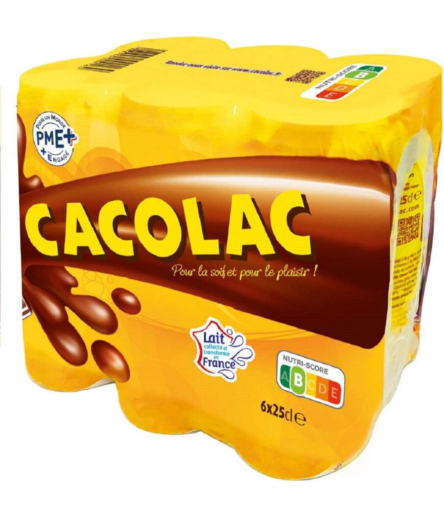LAIT AROMATISE CACAO CACOLAC  6*25 CL LAIT AROMATISE CACAO CACOLAC  6*25 CL