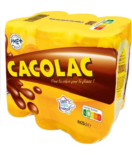LAIT AROMATISE CACAO CACOLAC  6*25 CL