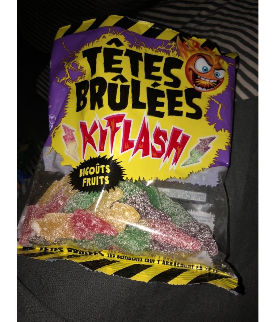 BONBONS TETES BRULEES KIFLASH BI-GOUT ACIDE 180G BONBONS TETES BRULEES KIFLASH BI-GOUT ACIDE 180G