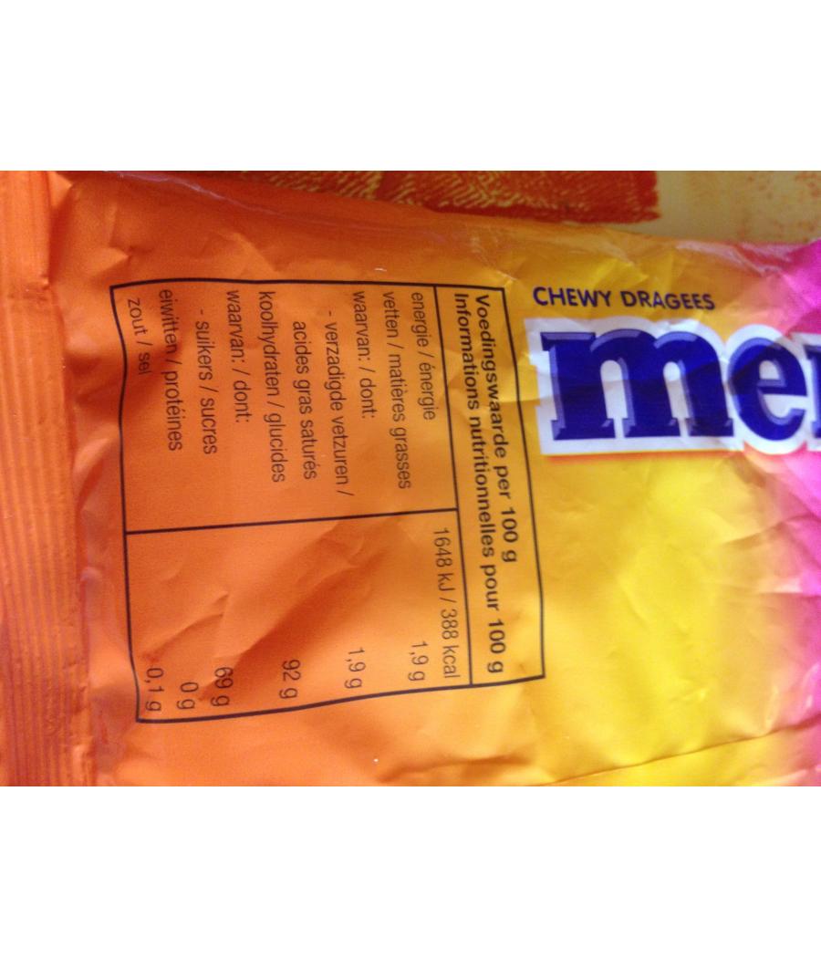 BONBONS TENDRE A SAVEUR DE FRUITS MENTOS  295G BONBONS TENDRE A SAVEUR DE FRUITS MENTOS  295G