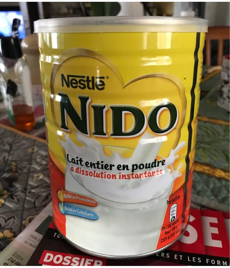 LAIT ENTIER EN POUDRE NIDO NESTLE 900G LAIT ENTIER EN POUDRE NIDO NESTLE 900G
