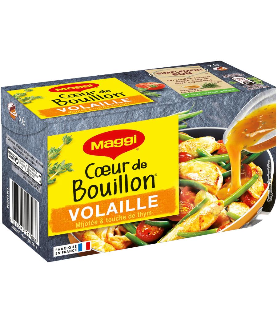 COEUR DE BOUILLON VOLAILLE MIJOTEE ET TOUCHE DE THYM MAGGI 6 X 22G COEUR DE BOUILLON VOLAILLE MIJOTEE ET TOUCHE DE THYM MAGGI 6 X 22G