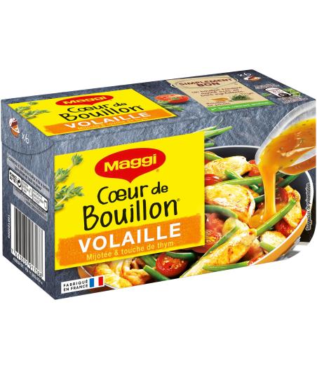COEUR DE BOUILLON VOLAILLE MIJOTEE ET TOUCHE DE THYM MAGGI 6 X 22G