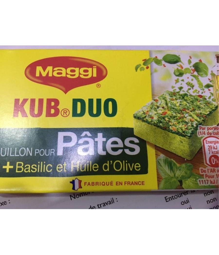 BOUILLON KUB DUO PATES BASILIC MAGGI  105G BOUILLON KUB DUO PATES BASILIC MAGGI  105G