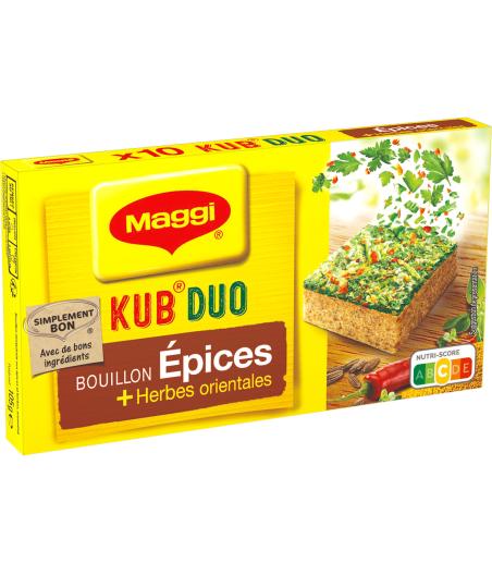 BOUILLON MAGGI KUB DUO EPICES + HERBES ORIENTALES 105G (X10)