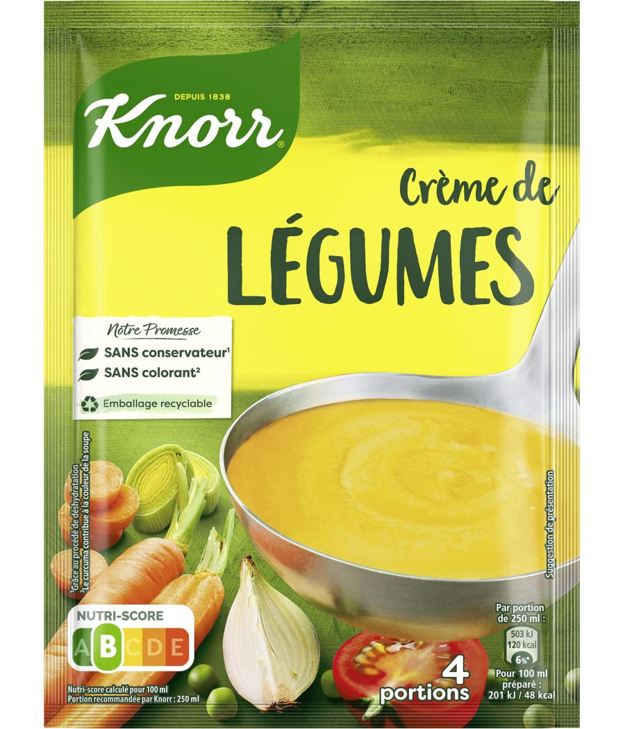 SOUPE A LA CREME DE LEGUMES 4 PORTIONS KNORR  112G SOUPE A LA CREME DE LEGUMES 4 PORTIONS KNORR  112G