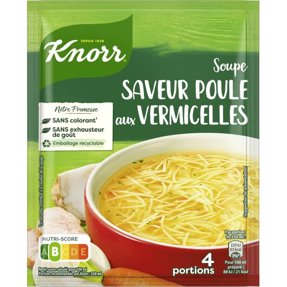 SOUPE AU POULE AUX VERMICELLES 4 PORTIONS KNORR 63G