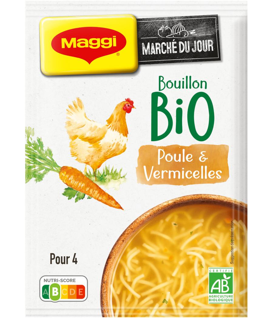 SOUPE BOUILLON BIO POULE VERMICELLE MAGGI  65G SOUPE BOUILLON BIO POULE VERMICELLE MAGGI  65G