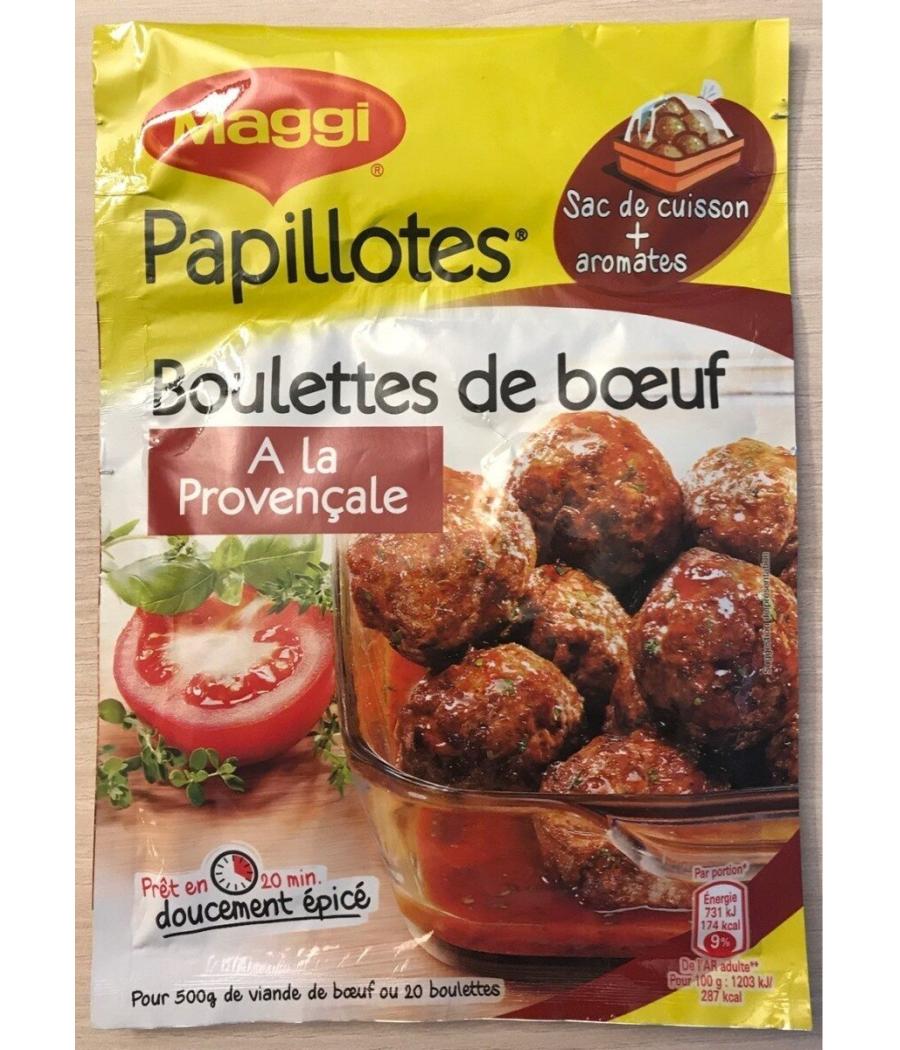 PAPILLOTTES BOULETTES DE BOEUF A LA PROVENCALE MAGGI PAPILLOTTES BOULETTES DE BOEUF A LA PROVENCALE MAGGI