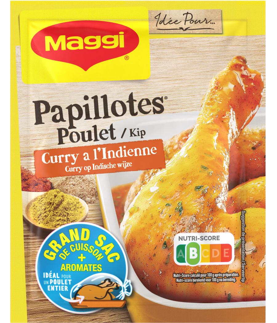 PAPILLOTES POULET CURRY A L'INDIENNE MAGGI 30G PAPILLOTES POULET CURRY A L'INDIENNE MAGGI 30G