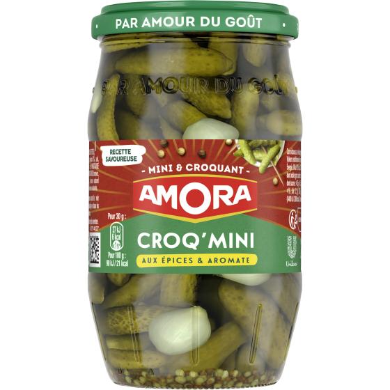 AMORA CROQ\'MINI CORNICHONS AUX EPICES  AROMATES 210G