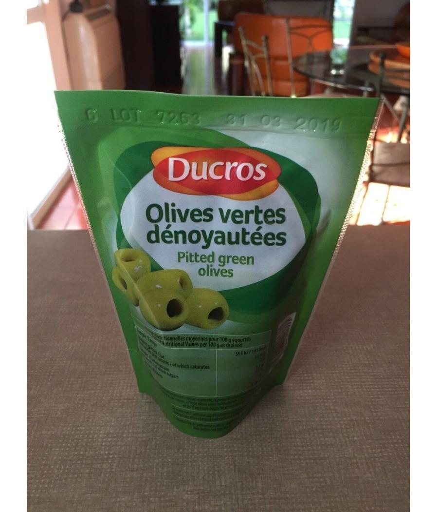 DUCROS GREEN PITTED OLIVES 100G 170G DUCROS GREEN PITTED OLIVES 100G 170G